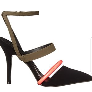 QUPID Mixi  Nubuck Neon Dress Pumps